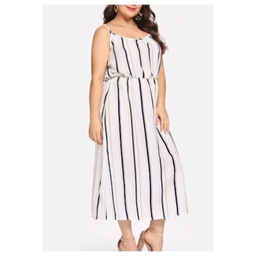 ➕Sleeveless Striped Maxi Dress - Picture 2 of 5